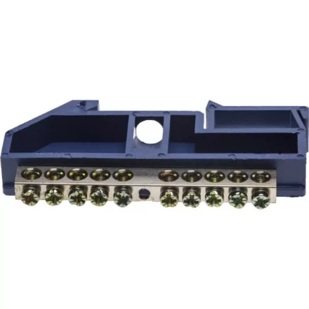 Шина СВЕТОЗАР нулевая на DIN-изоляторе, макс. ток 100А, 5,2мм, 10 полюсов 49807-10 купить в Ижевске