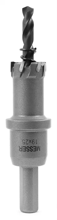 ТСТ коронка MESSER 19X25 с центрирующим сверлом и толкающей пружиной купить в Ижевске