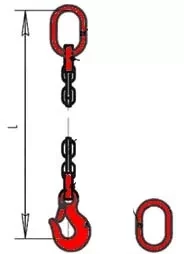Строп цепной одноветвевой 1СЦ 2 т  L=2.5 м 8 кл купить в Ижевске