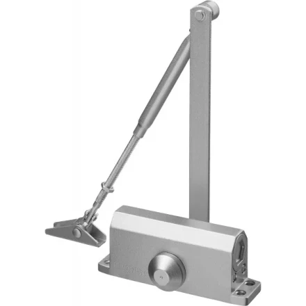 Доводчик дверной STAYER, для дверей массой до 80 кг, цвет серебро 37915-80 купить в Ижевске