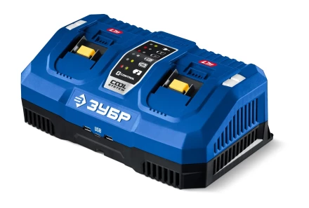 ЗУБР Turbo CHARGE, 20 В, 2 порта, 2 х 9 А, зарядное устройство для LMS АКБ, ПРОФЕССИОНАЛ (TC-20-2) купить в Ижевске