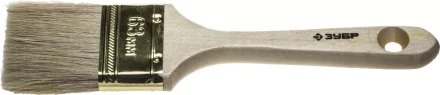 Кисть плоская  ЗУБР &quot;УНИВЕРСАЛ-ЭКСПЕРТ&quot;, натуральная щетина, деревянная ручка, 63мм 4-01005-063 купить в Ижевске