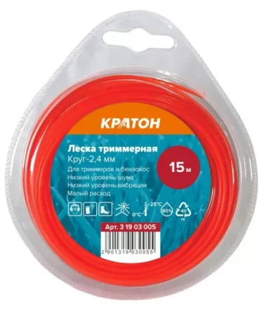 Леска триммерная Кратон Круг-2,4мм 3 19 03 005 купить в Ижевске