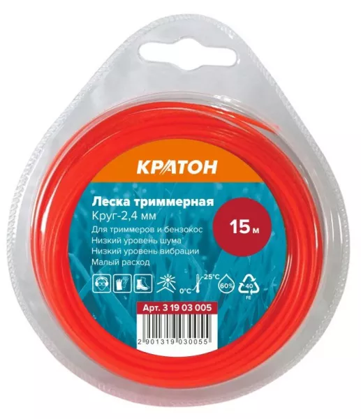 Леска триммерная Кратон Круг-2,4мм 3 19 03 005 купить в Ижевске