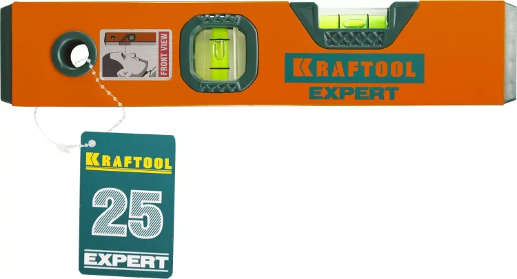 Уровень коробчатый "EXPERT", KRAFTOOL 34710-025, 2 ампулы, 0,5 мм/м, 250мм 34710-025_z01 купить в Ижевске