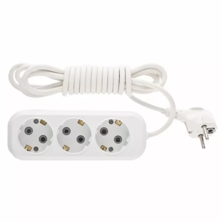 Удлинитель бытовой серия УХз-10-303 с заземлением 3м 3 розетки 10A DENZEL 95966 купить в Ижевске