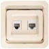Розетка СВЕТОЗАР "ГАММА" комбинированная, телефонная + компьютерная, цвет бежевый SV-54119-B купить в Ижевске