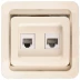 Розетка СВЕТОЗАР "ГАММА" комбинированная, телефонная + компьютерная, цвет бежевый SV-54119-B купить в Ижевске