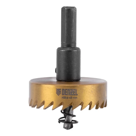 Коронка по металлу HSS, 45 мм, нитридтитановое покрытие Denzel 724115 купить в Ижевске