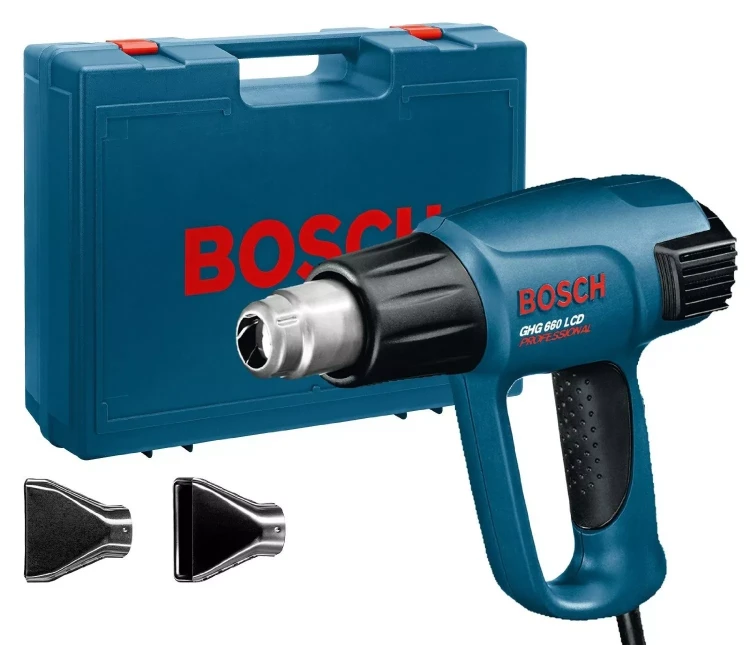 Фен строительный BOSCH GHG 660 LCD 2 насадки купить в Ижевске