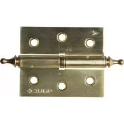 Петля дверная разъемная ЗУБР "ЭКСПЕРТ", 1 подшипник, цвет мат. латунь (SB), левая, с крепежом, 75х63х2,5мм,2шт 37605-075-3L