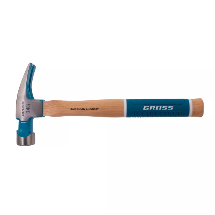 Молоток-гвоздодер, 680 г Gross 10425, угол 75, магнит, обрезиненная рукоятка AMERICAN HICKORY купить в Ижевске