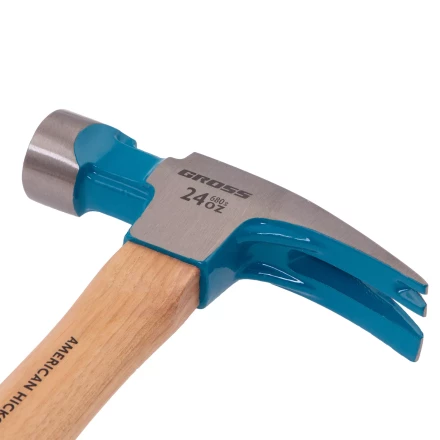Молоток-гвоздодер, 680 г Gross 10425, угол 75, магнит, обрезиненная рукоятка AMERICAN HICKORY купить в Ижевске