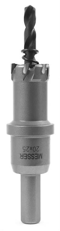 ТСТ коронка MESSER 20X25 с центрирующим сверлом и толкающей пружиной купить в Ижевске