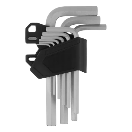 Набор ключей имбусовых, HEX, 1,5-10 мм, CrV, 9 шт. Сибртех 123667 купить в Ижевске