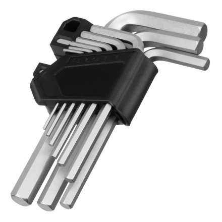 Набор ключей имбусовых, HEX, 1,5-10 мм, CrV, 9 шт. Сибртех 123667 купить в Ижевске