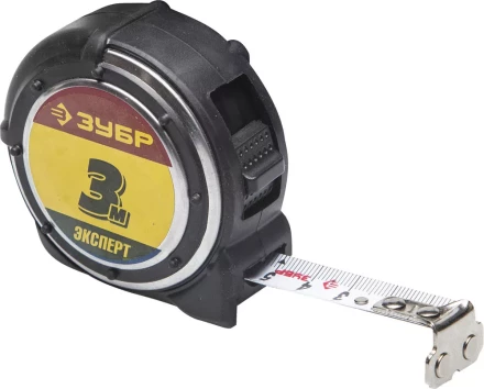 Рулетка ЗУБР &quot;ЭКСПЕРТ&quot; &quot;АНТЕЙ&quot;, металлический обрезиненный корпус, полотно с нейлоновым напылением, 3мх16мм 34053-03-16 купить в Ижевске