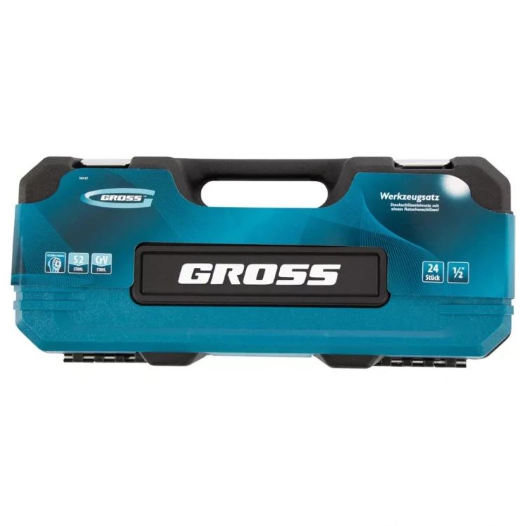Набор инструментов 24 предмета, 120 зубьев, CrV, 1/2" Gross 14147 купить в Ижевске