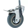 Аппаратное поворотное колесо с тормозом с болтом HITCH 120*26 резина серая SCtgb55 (SZ084831) купить в Ижевске