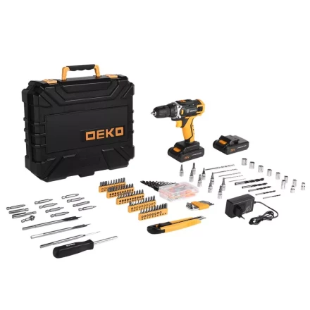 Дрель аккумуляторная DEKO DKCD20FU-Li, 063-4179 + набор 193 аксессуара купить в Ижевске