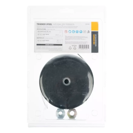 Катушка  триммер. полуавтомат. легкая заправка гайка М10 М10 М8, лев. шаг 1,0  1,25мм// Denzel 96390 купить в Ижевске