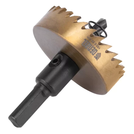 Коронка по металлу HSS, 50 мм, нитридтитановое покрытие Denzel 724116 купить в Ижевске