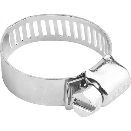 Хомуты ЗУБР &quot;ЭКСПЕРТ&quot;, оцинкованные, просечная лента 12 мм, 91-114 мм, 2 шт 37805-091-114-2 купить в Ижевске