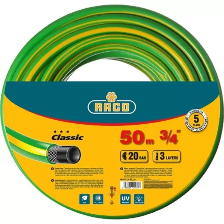 Шланг RACO CLASSIC поливочный, 20атм., армированный, 3-х слойный, 3/4&quot;х50м 40306-3/4-50_z01 купить в Ижевске