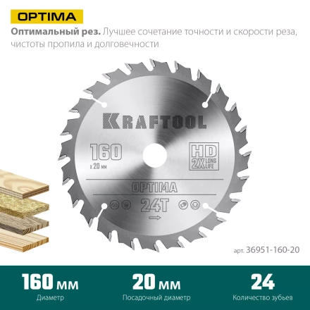 Диск пильный OPTIMA, повышенный ресурс 36951-160-20 купить в Ижевске