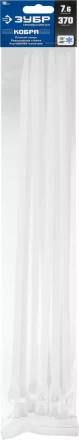 Кабельные стяжки белые КОБРА, с плоским замком, 7.6 х 370 мм, 10 шт, нейлоновые, ЗУБР 30930-76-370 купить в Ижевске