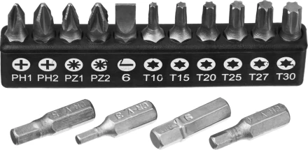 Набор STAYER &quot;MASTER&quot;: Отвертка-битодержатель, биты 25мм 15шт, 16 предметов 2545-H5_z01 купить в Ижевске
