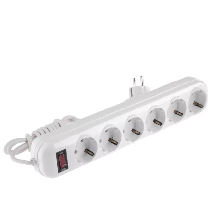 Удлинитель бытовой с заземлением и выключателем 5 м 6 розеток 10 A серия УХз10 Denzel 95982 купить в Ижевске