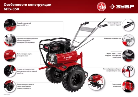 Мотоблок бензиновый усиленный МТУ-350 серия МАСТЕР купить в Ижевске