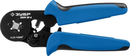 ЗУБР ПКМ-10-4, 0.25 - 10 мм2, с квадратным профилем, мультидиапазонные пресс-клещи, Профессионал (22695) купить в Ижевске