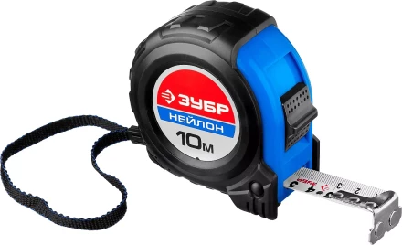 Рулетка ЗУБР &quot;НЕЙЛОН&quot;, нейлоновое покрытие, упрочненное полотно, ударопрочный обрезиненный корпус, 10м/25мм 34056-10-25_z01 купить в Ижевске