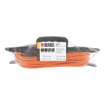 Удлинитель-шнур силовой Denzel Garden Series, б/з, ПВС, 20м, 1 розетка, 2 x 1 мм, 3 м 37402 купить в Ижевске