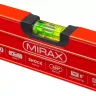 Уровень коробчатый усиленный MIRAX, утолщенный профиль, 3 противоударных ампулы (1 поворотная на 360 град), с ручками, 120 см 34603-120 купить в Ижевске