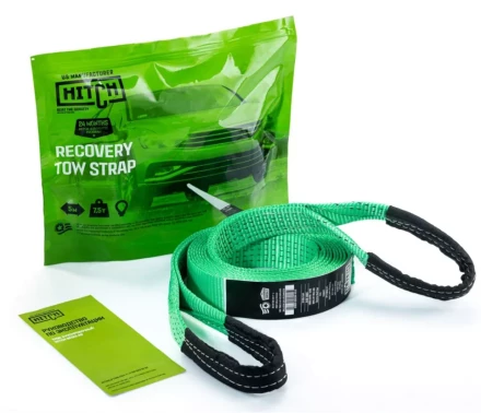 Трос буксировочный HITCH REGULAR масса авто 25т разрывная 75т 50м лента 50мм петля-петля (SZ071506) купить в Ижевске