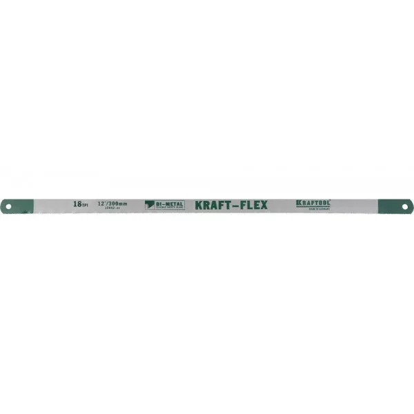 Полотно KRAFTOOL "KRAFT-FLEX" по металлу, Bi-Metal, 18TPI, 300 мм, 10 шт 15942-18-S10 купить в Ижевске