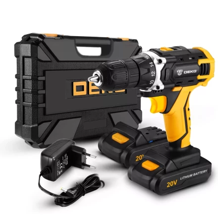 Дрель аккумуляторная DKCD20FU-Li DEKO + набор 63 инструмента, 063-4103 купить в Ижевске