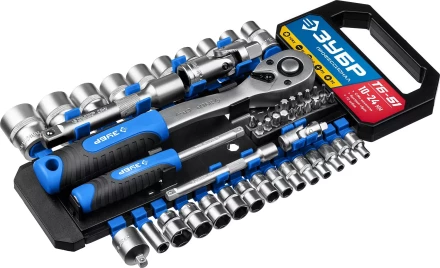 ЗУБР ТБ-51, 51 предм., (1/2), набор торцовых головок, Профессионал (27647-H50) купить в Ижевске