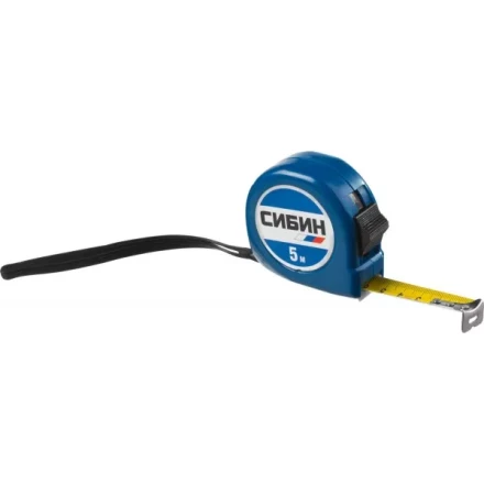 Рулетка СИБИН, пластиковый корпус, 5м/19мм 34020-05-19 купить в Ижевске