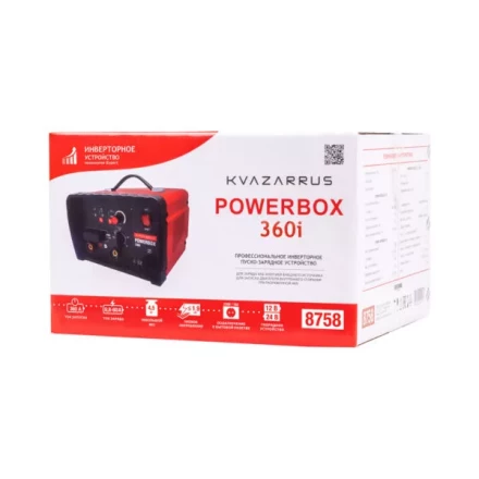 Инверторное пуско-зарядное устройство KVAZARRUS PowerBox 360i таймер цветная коробка купить в Ижевске