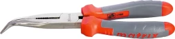 Длинногубцы изогнутые 160мм двухкомпонентные рукоятки MATRIX PROFESSIONAL 17402