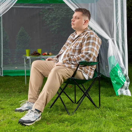 Стул складной с подлокотниками и подстаканником 81 х 51 х 86 см Camping Palisad 69608 купить в Ижевске