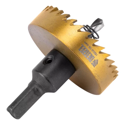 Коронка по металлу HSS, 55 мм, нитридтитановое покрытие Denzel 724118 купить в Ижевске