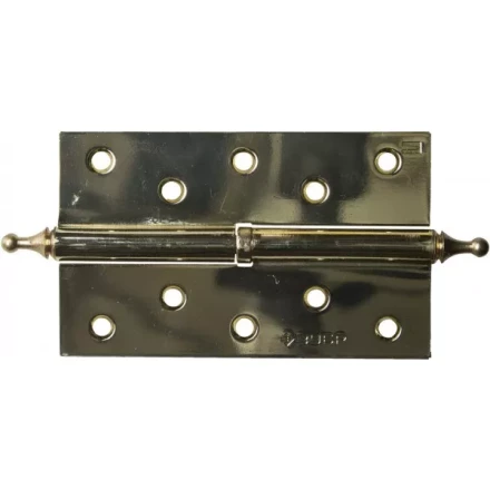 Петля дверная разъемная ЗУБР &quot;ЭКСПЕРТ&quot;, 1 подшипник, цвет латунь (PB), правая, с крепежом, 125х75х2,5мм, 2 шт 37605-125-1R купить в Ижевске