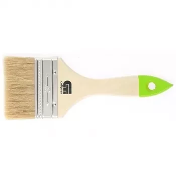 Кисть плоская 75 мм натуральная щетина деревянная ручка Сибртех 82265 купить в Ижевске