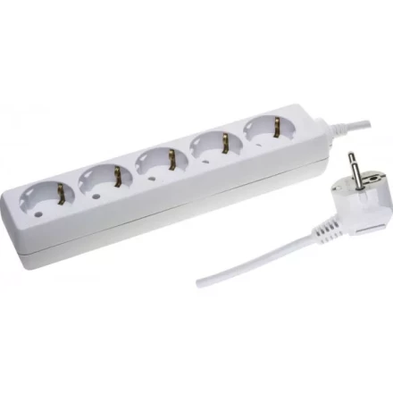 Удлинитель СВЕТОЗАР электрический с заземлением, евро, 5 гнезд, 5м SV-55053-5 купить в Ижевске