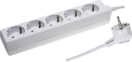 Удлинитель СВЕТОЗАР электрический с заземлением, евро, 5 гнезд, 5м SV-55053-5 купить в Ижевске